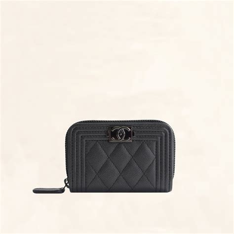 chanel boy coin purse black|chanel black boyfriend bag.